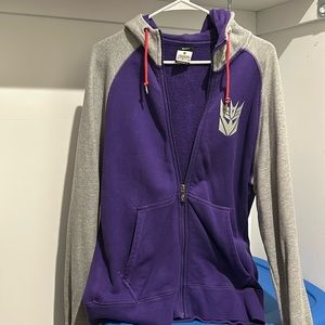 Purple and Gray Megatron Nike Sweater
